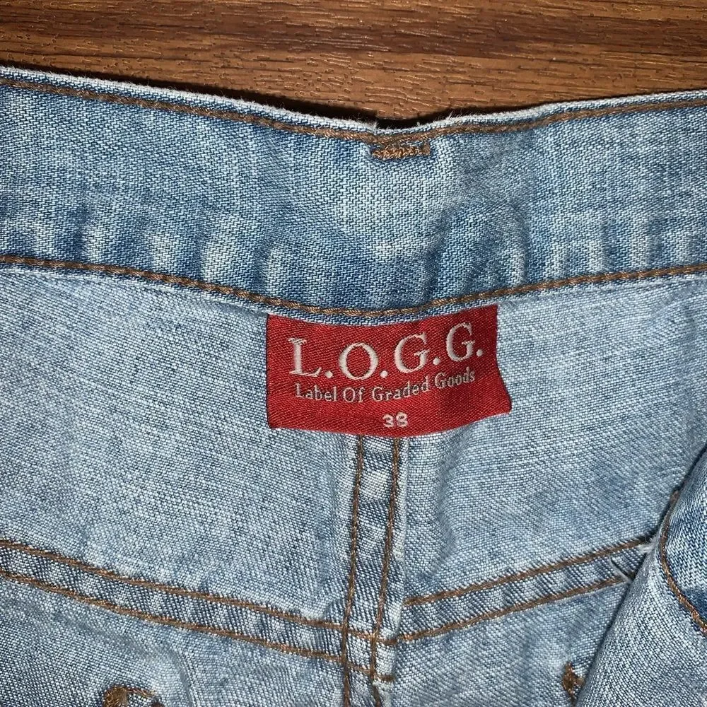 L.O.G.G. Light weight Denim Jeans. Cropped. Light wash color .  Size 38
